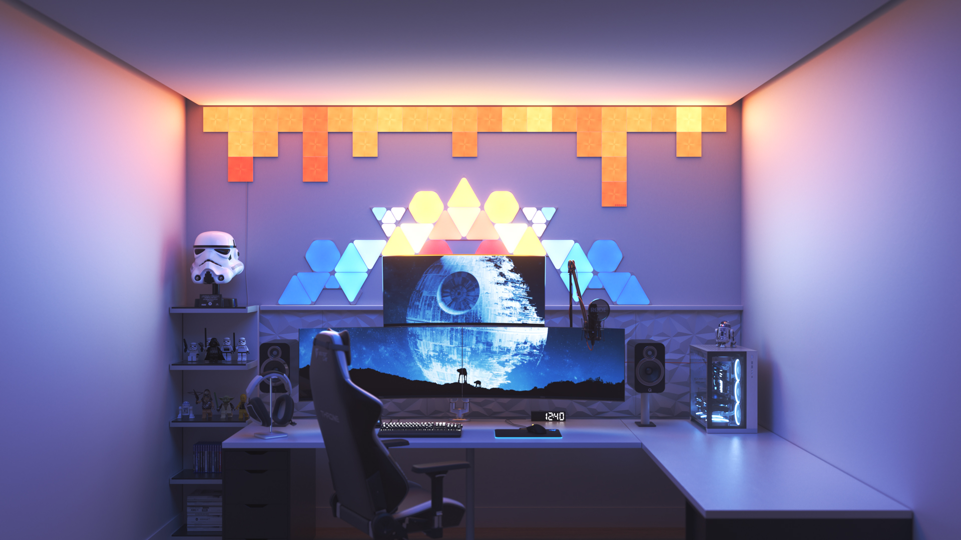 Nanoleaf Color Changing Panels Are Perfect For a Gaming Room