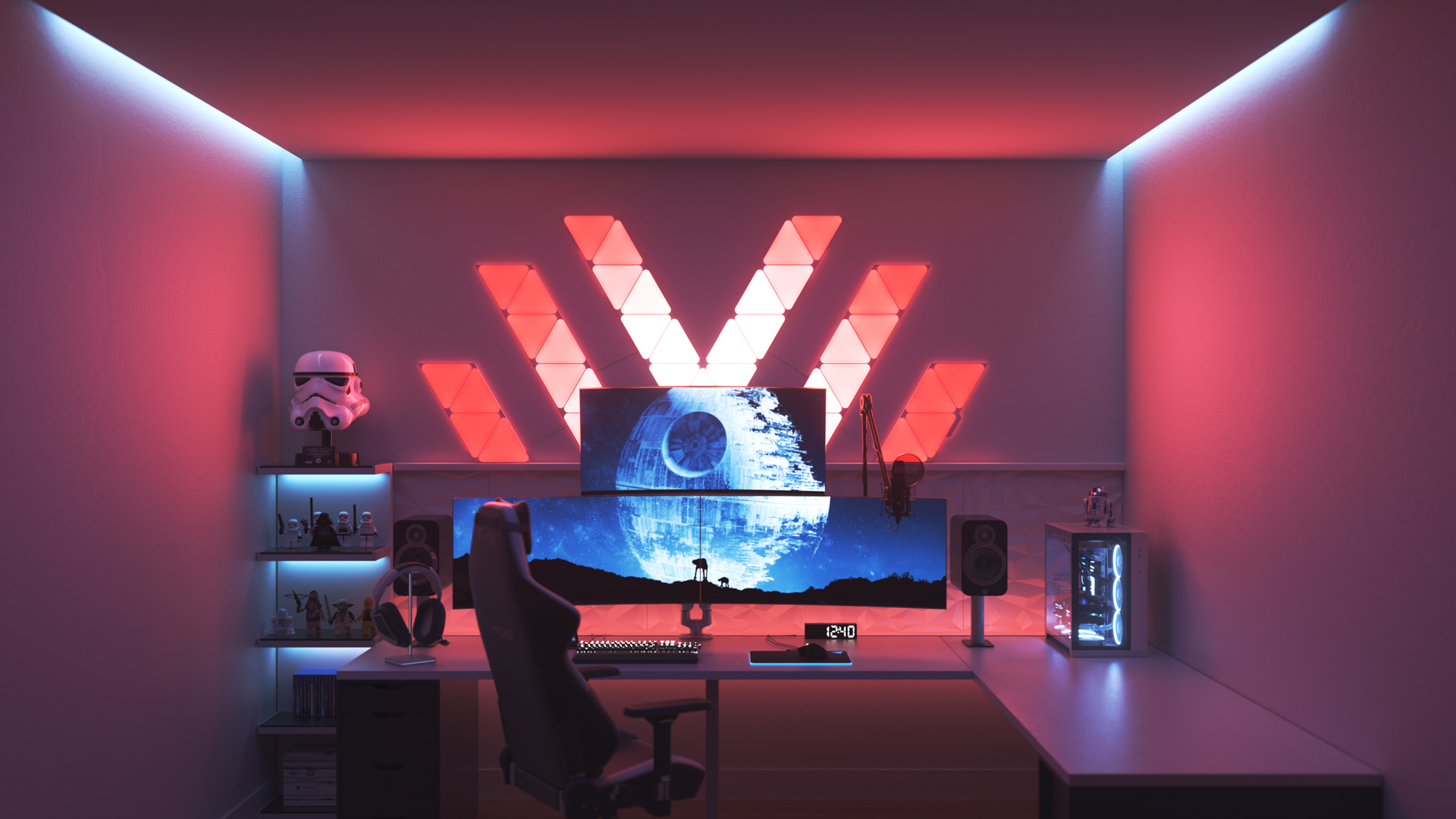 Nanoleaf Color Changing Panels Are Perfect For a Gaming Room