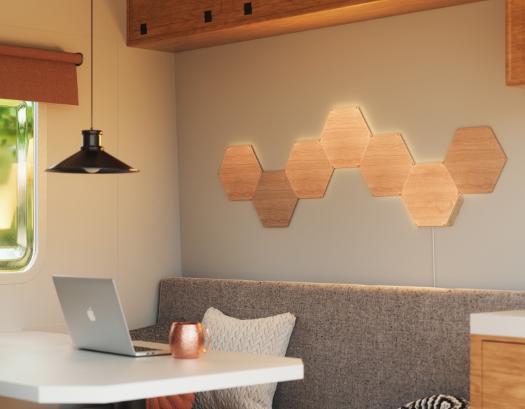 Nanoleaf Hexagons LED Smart States) (United | Elements Wood Look