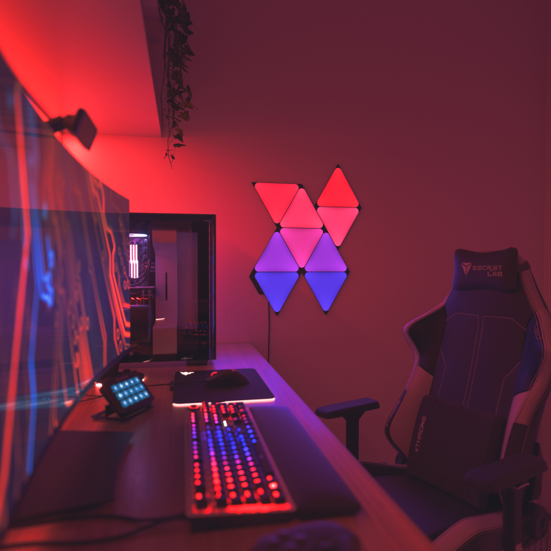 Nanoleaf Color Changing Panels Are Perfect For a Gaming Room