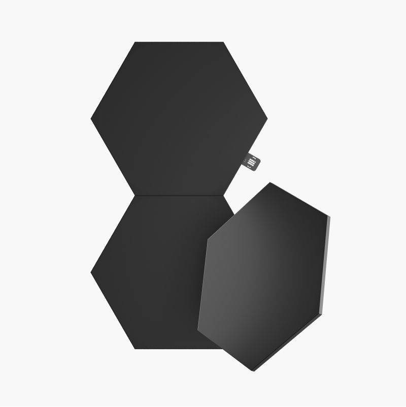 Shapes Limited Edition Ultra Black Hexagons Expansion Pack (3 Panels) -  NL42-0101HX-3PK | Nanoleaf