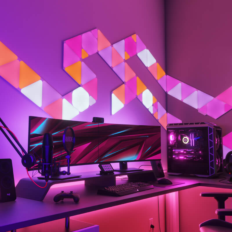 Nanoleaf Color Changing Panels Are Perfect For a Gaming Room