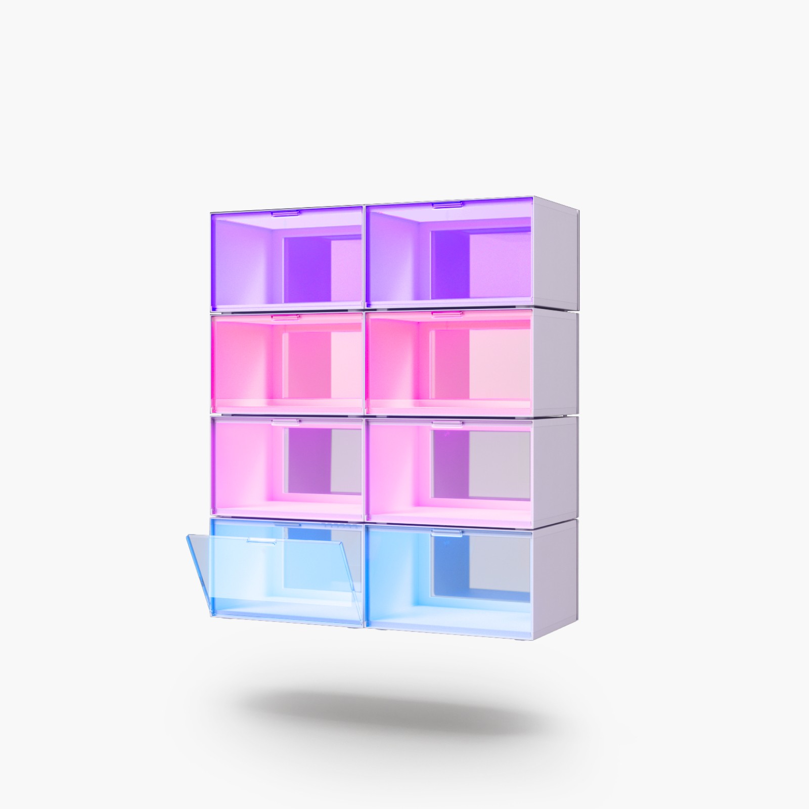 EXPO Smart LED Display Case Smarter Kit (8 Pack) - KIT_SQFX01K03