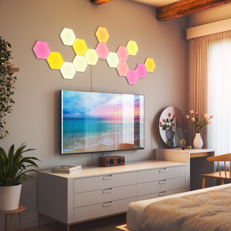 Nanoleaf day sale hexagons 16pk environment image